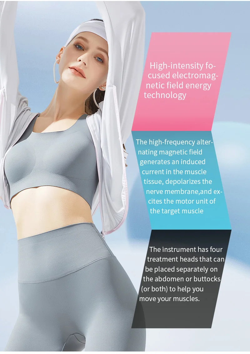 Professional Body EMS Sculpting Machine NEO 15Tesla 6500W 200Hz Nova Abdominal Muscle Building Slimming Hi-emt