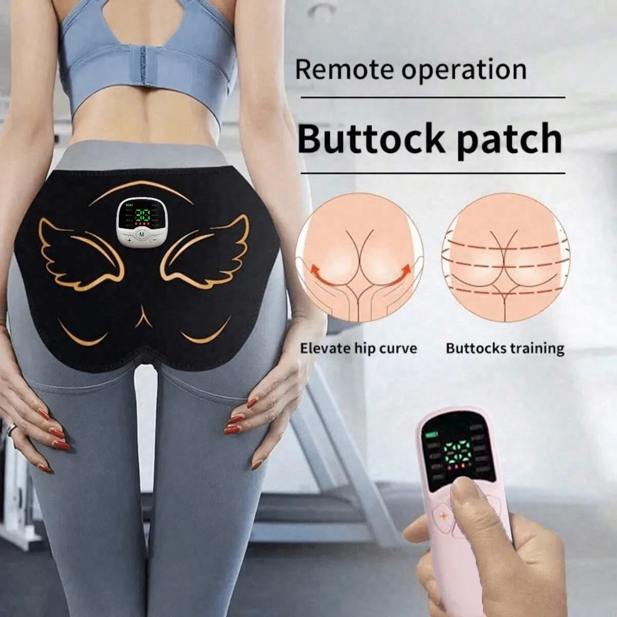 EMS Muscle Stimulator Hip Trainer For Hip Lifting Body With Remote Control USB Recharge Need Close With The Skin Use EMS Muscle Stimulator Hip Trainer For Hip Lifting Body With Remote Control USB Recharge Need Close With The Skin Use