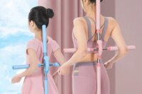 Yoga Hunchback Corrector Adjustable Stainless Steel Body Stick Cross Open Back Standing Training Stick Gym Home Sports Equipment