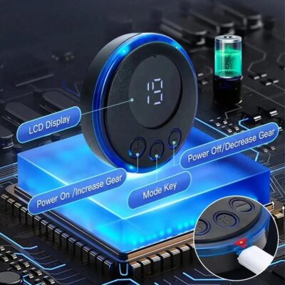 5-In-1 Wireless Muscle Stimulator:Usb Rechargeable, 19 Speeds, Whole Body Fitness, Abdominal & Hip Training, Myofascial Massager - Image 4
