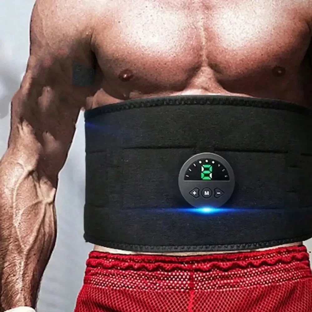 EMS Toning Belt Abs Trainer Electric Muscle Toner Fitness Training Body Slim Belly Waist Unisex Muscle Stimulator Massage