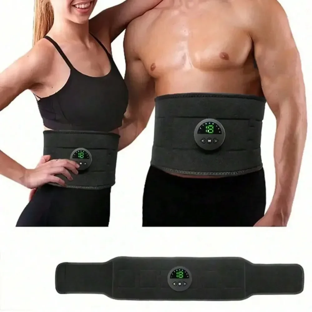 EMS Toning Belt Abs Trainer Electric Muscle Toner Fitness Training Body Slim Belly Waist Unisex Muscle Stimulator Massage