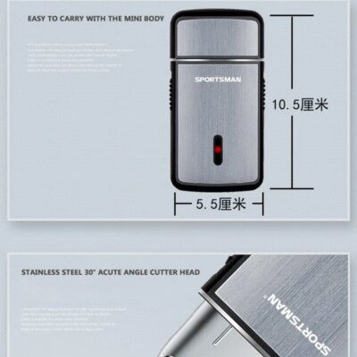 Mini Electric Shaver for Men Portable Multifunctional Electric Razor Beard Knife USB Charging Men's Shavers Face Body Razor - Image 3