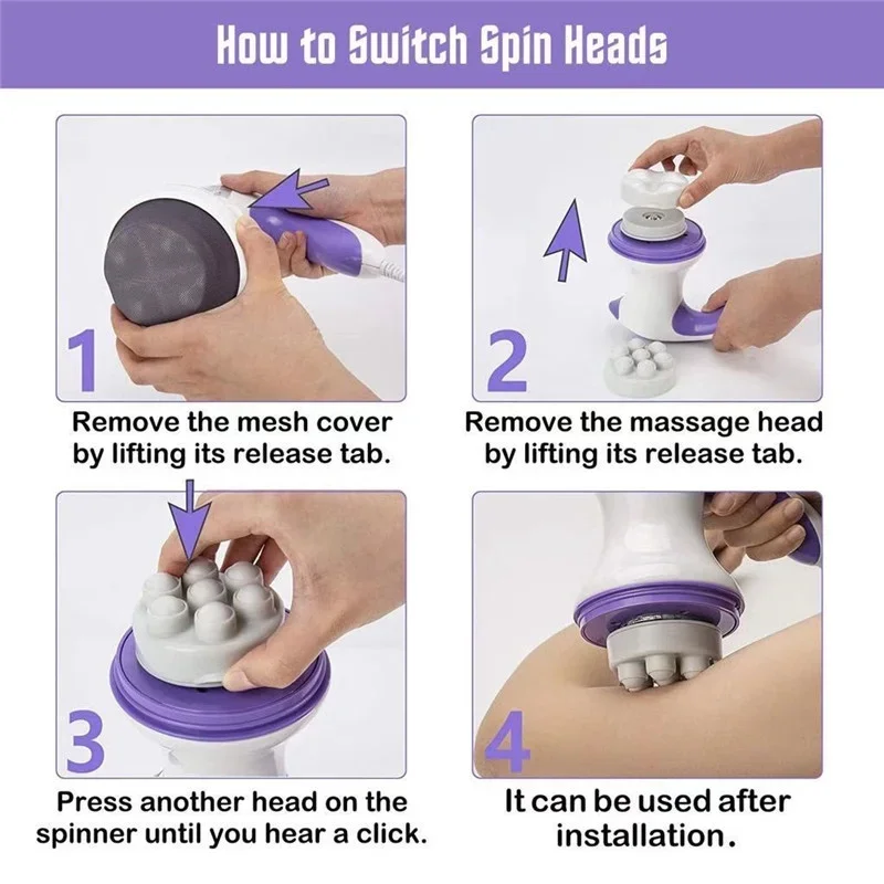 5 In 1 Electric Body Massager Handheld Full Body Massage Slim Machine Back Shoulder Neck Leg Pain Relief Relaxation Health Care