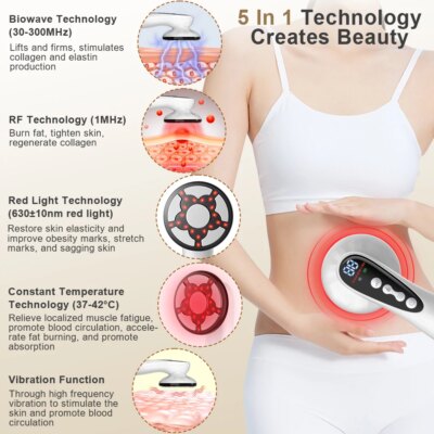 EMS Slimming Massager Infrared RF Fat Burner Meridian Therapy Body Vibrating Heat Fat Remover Electric Body Sculpting Machine - Image 3