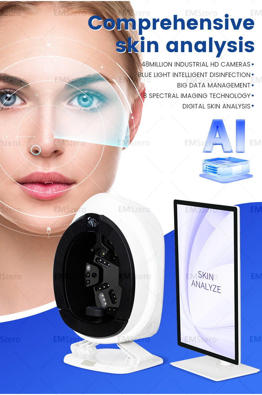 Facial Aesthetics Face Scanner 3D Face Scanner Skin Analysis Apparatus Face Scanner Skin Analyzer Skin Analysis Machine