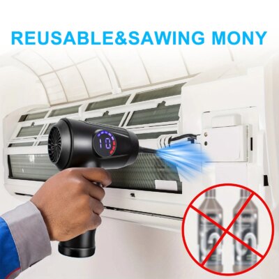 Portable Computer Cleaning Air Duster, Cordless Compressed Air Blower with LED Light for Computer Keyboard Cleaning - Image 6