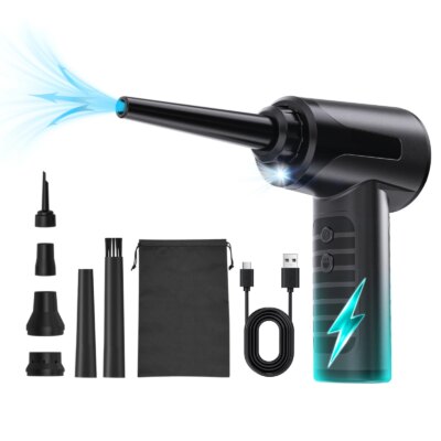 Compressed Air Duster 100000RPM Electric Air Duster Rechargeable Cordless Air Blower for Keyboard Electric Devices Cleaning
