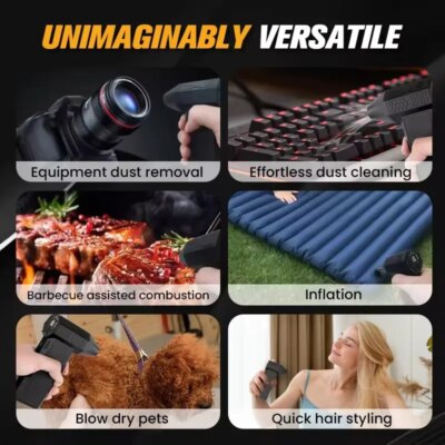 Mini Turbo Jet Fan Turbo Violent Fan Powerful Blower with High Speed Duct Fan Handheld Duct Fan 130000 RPM Air Duster Blower - Image 2