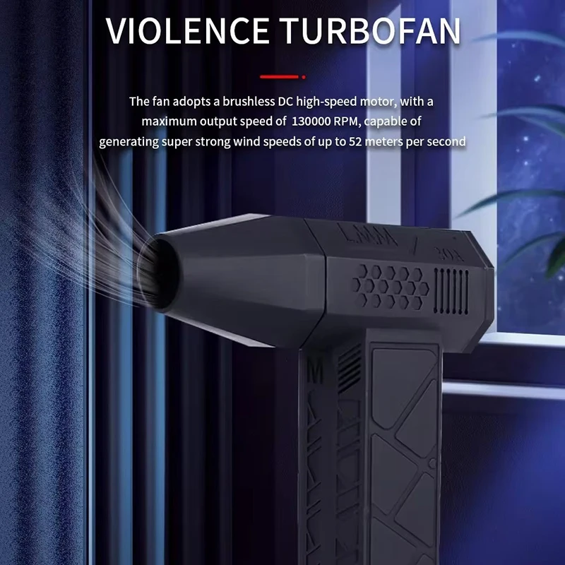 Mini Turbo Jet Fan Turbo Violent Fan Powerful Blower with High Speed Duct Fan Handheld Duct Fan 130000 RPM Air Duster Blower