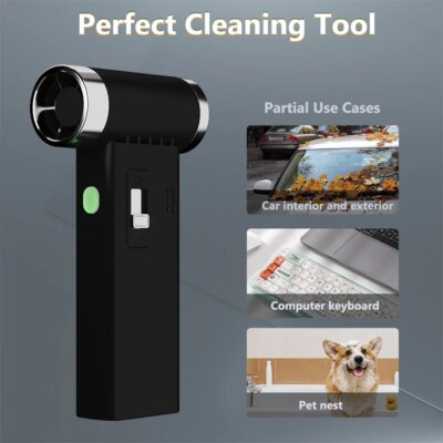 110000RPM Powfull Cordless Compressed Air Duster, Rechargeable Brushless Motor, 0-100 Adjustable Dust Blower for Computer - Image 3