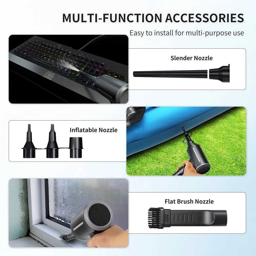 500W Electric Air Duster & Air Pump 2-in-1,Canned air Compressed Air Cans for Computer,PC,Laptop Keyboard Cleaner,Swimming Rings 500W Electric Air Duster & Air Pump 2-in-1,Canned air Compressed Air Cans for Computer,PC,Laptop Keyboard Cleaner,Swimming Rings