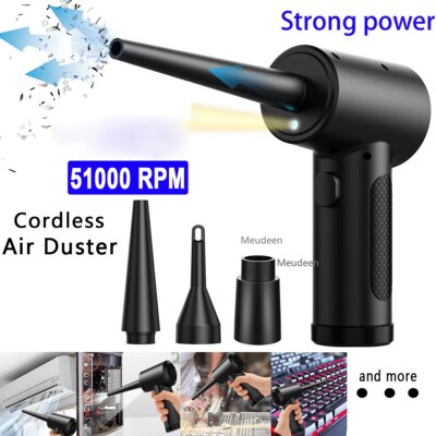 Compressed Air Duster For Computer Keyboard 51000 RPM USB Charging Mini Electric Cordless PC Car Cleaner Wireless Air Blower - Image 3