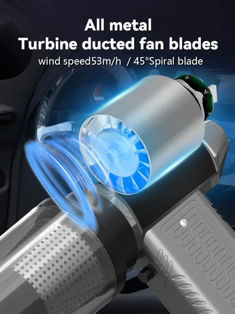 130000RPM Turbofan Air Blower Air gun Mini Turbo Jet Fan Brushless Motor Handheld Duct Fan Portable Charging Cleaning Car Vacuum