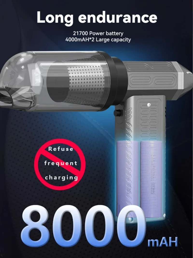 130000RPM Turbofan Air Blower Air gun Mini Turbo Jet Fan Brushless Motor Handheld Duct Fan Portable Charging Cleaning Car Vacuum