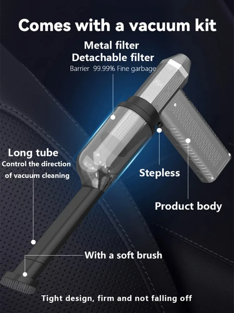 130000RPM Turbofan Air Blower Air gun Mini Turbo Jet Fan Brushless Motor Handheld Duct Fan Portable Charging Cleaning Car Vacuum