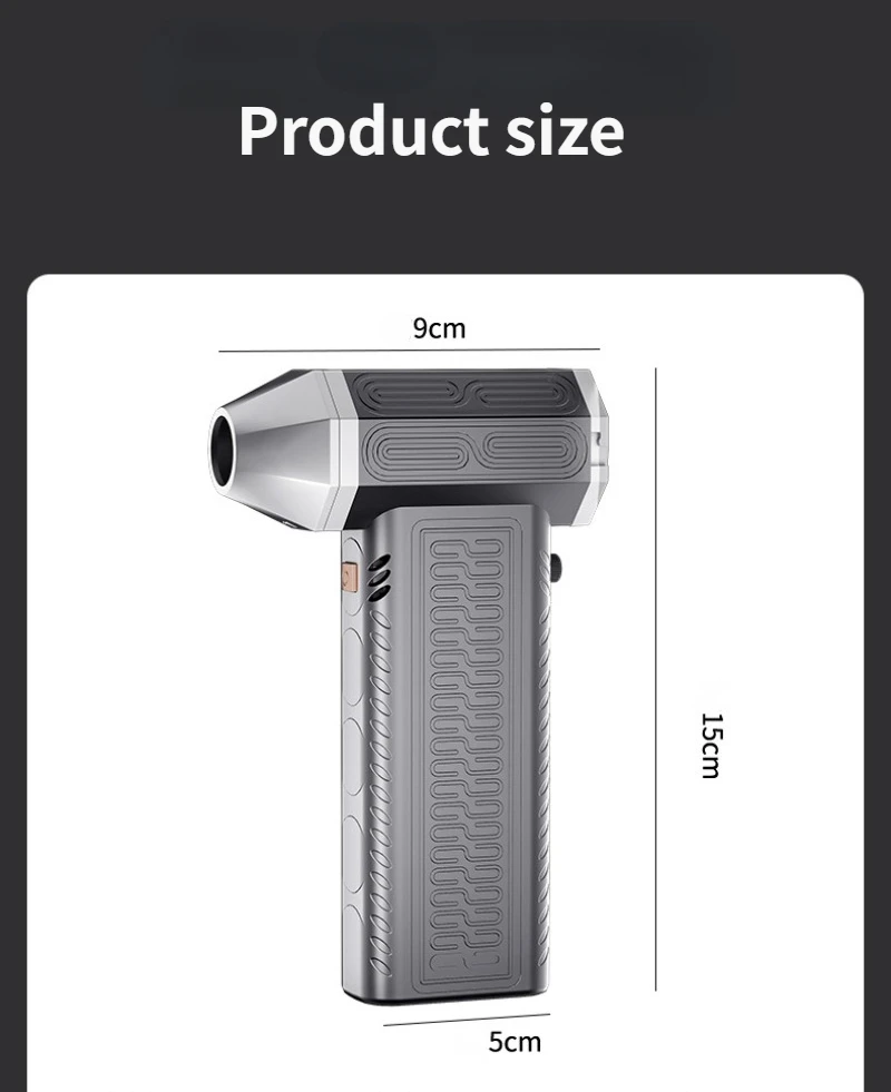 130000RPM Turbofan Air Blower Air gun Mini Turbo Jet Fan Brushless Motor Handheld Duct Fan Portable Charging Cleaning Car Vacuum