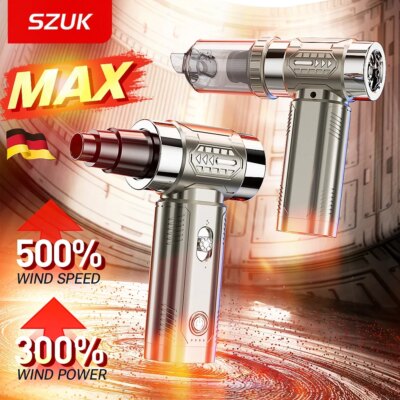 SZUK Mini Air Blower Brushless Motor Turbo Jet Fan Handheld Portable Duct Fan Turbofan air blower Powerful Car Vacuum Cleaner