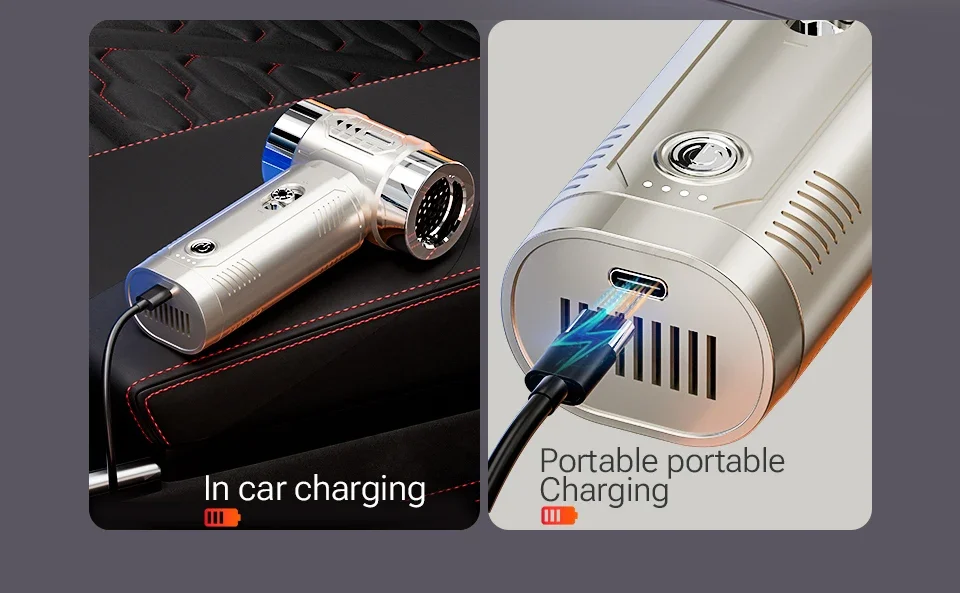 SZUK Mini Air Blower Brushless Motor Turbo Jet Fan Handheld Portable Duct Fan Turbofan air blower Powerful Car Vacuum Cleaner