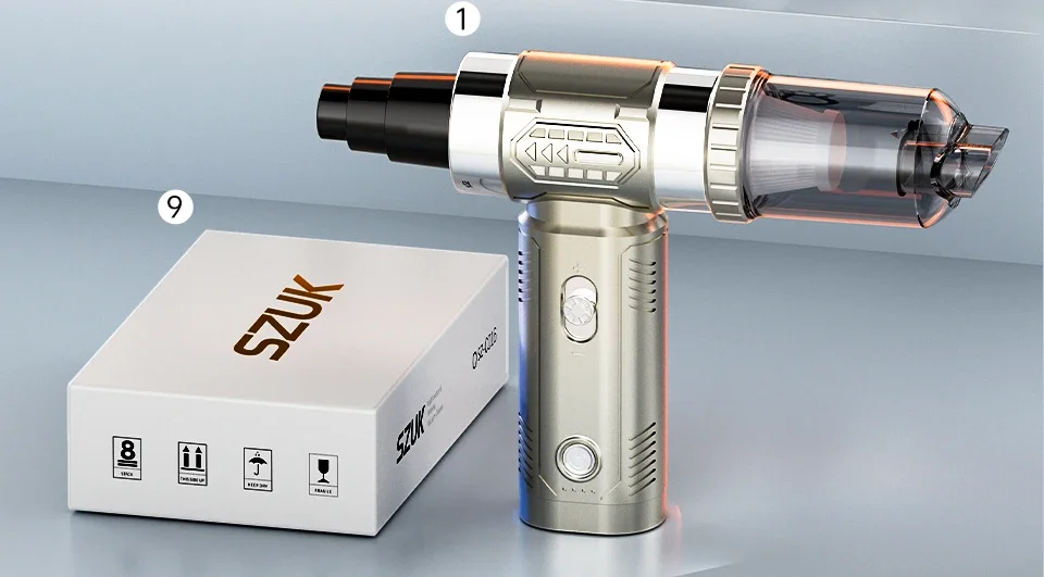 SZUK Mini Air Blower Brushless Motor Turbo Jet Fan Handheld Portable Duct Fan Turbofan air blower Powerful Car Vacuum Cleaner