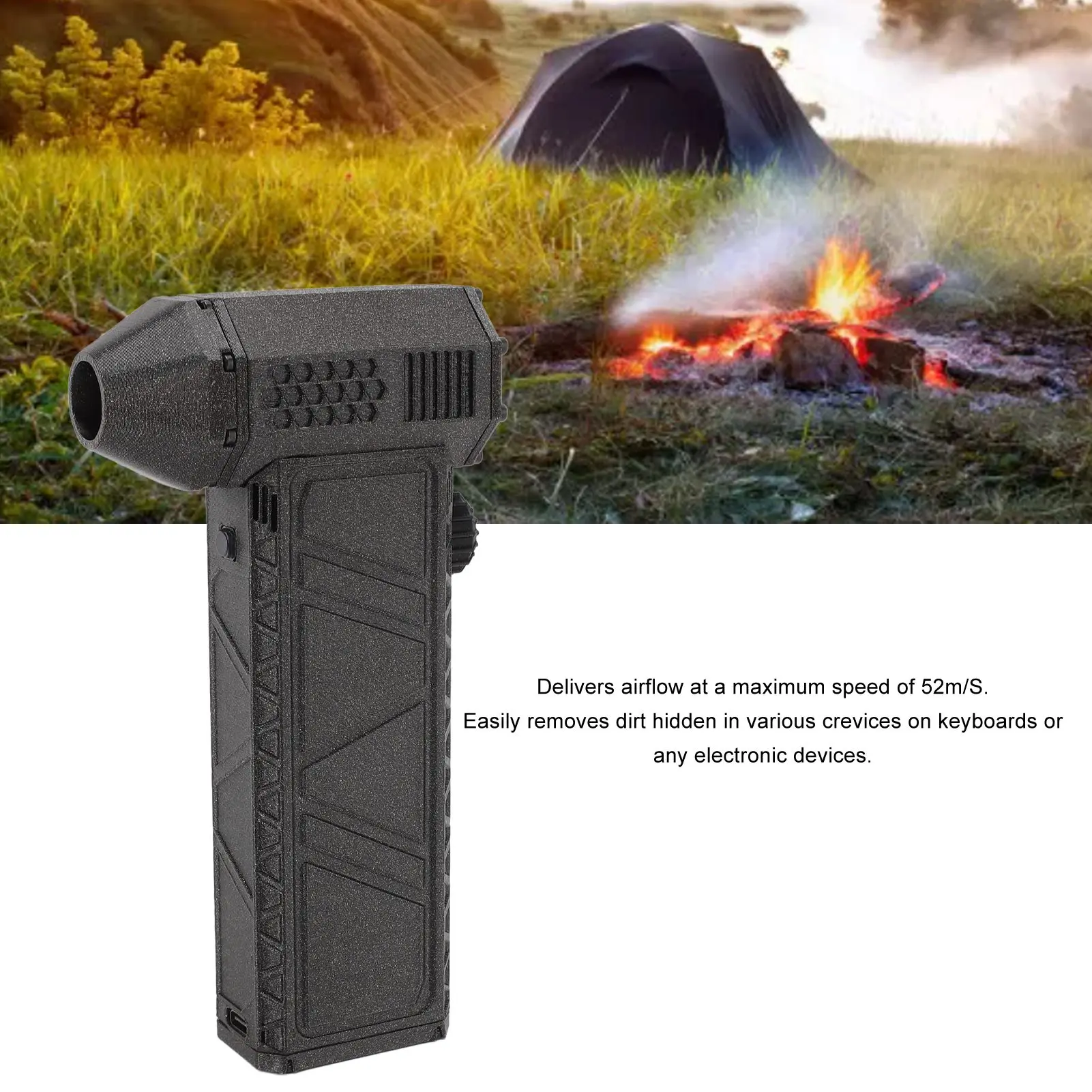 Dry Blower 300000 RPM Aluminum Alloy Electron Electric Air Duster 16000mAh Stepless Speed Adjustment for Computer Keyboard