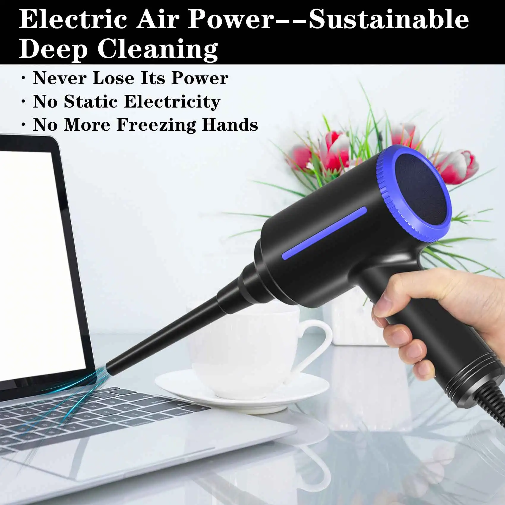 500W Electric Air Duster, Air Blower Replaces Canned Air Spray for PC Computer Keyboard Cleaner Compressed Air Can Duster 500W Electric Air Duster, Air Blower Replaces Canned Air Spray for PC Computer Keyboard Cleaner Compressed Air Can Duster