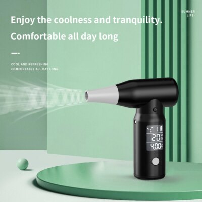 Mini Brushless Air Duster Portable Compressed Air Blower with Suction for Keyboard Computer Cleaning Multi Use Home Office