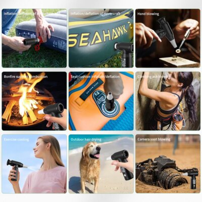 Mini Brushless Air Duster Portable Compressed Air Blower with Suction for Keyboard Computer Cleaning Multi Use Home Office - Image 6