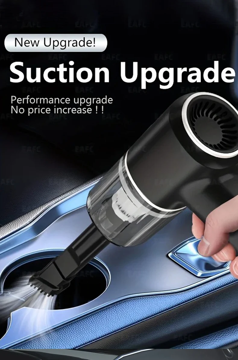 EAFC Car Vacuum Cleaner Portable Wireless Vacuum 47000PA Strong Suction Handheld Vacuum Cleaner Powerful Blower Dust for CarHome EAFC Car Vacuum Cleaner Portable Wireless Vacuum 47000PA Strong Suction Handheld Vacuum Cleaner Powerful Blower Dust for CarHome
