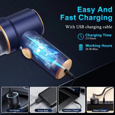 Handheld Car Vacuum Cleaner 9000Pa Vacuum Cleaner and Air Duster 120W High Power Hand Held Vacuum with LED Light - Image 4