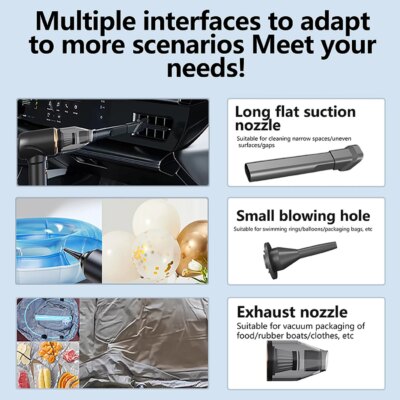 Car wireless handheld vacuum cleaner: USB portable charging, blow-suction integrated dust collector, small and large suction! - Image 6