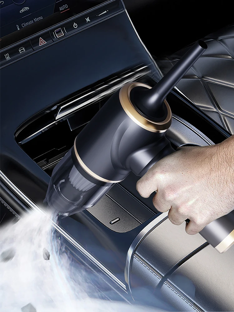 Car wireless handheld vacuum cleaner: USB portable charging, blow-suction integrated dust collector, small and large suction!