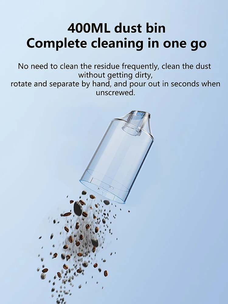 Car wireless handheld vacuum cleaner: USB portable charging, blow-suction integrated dust collector, small and large suction!
