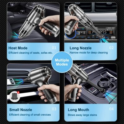 Car Vacuum Cleaner 95000PA Strong Suction Handheld Wireless Vacuum Cleaner for Car Household Portable Vacuum Cleaner Blower - Image 5
