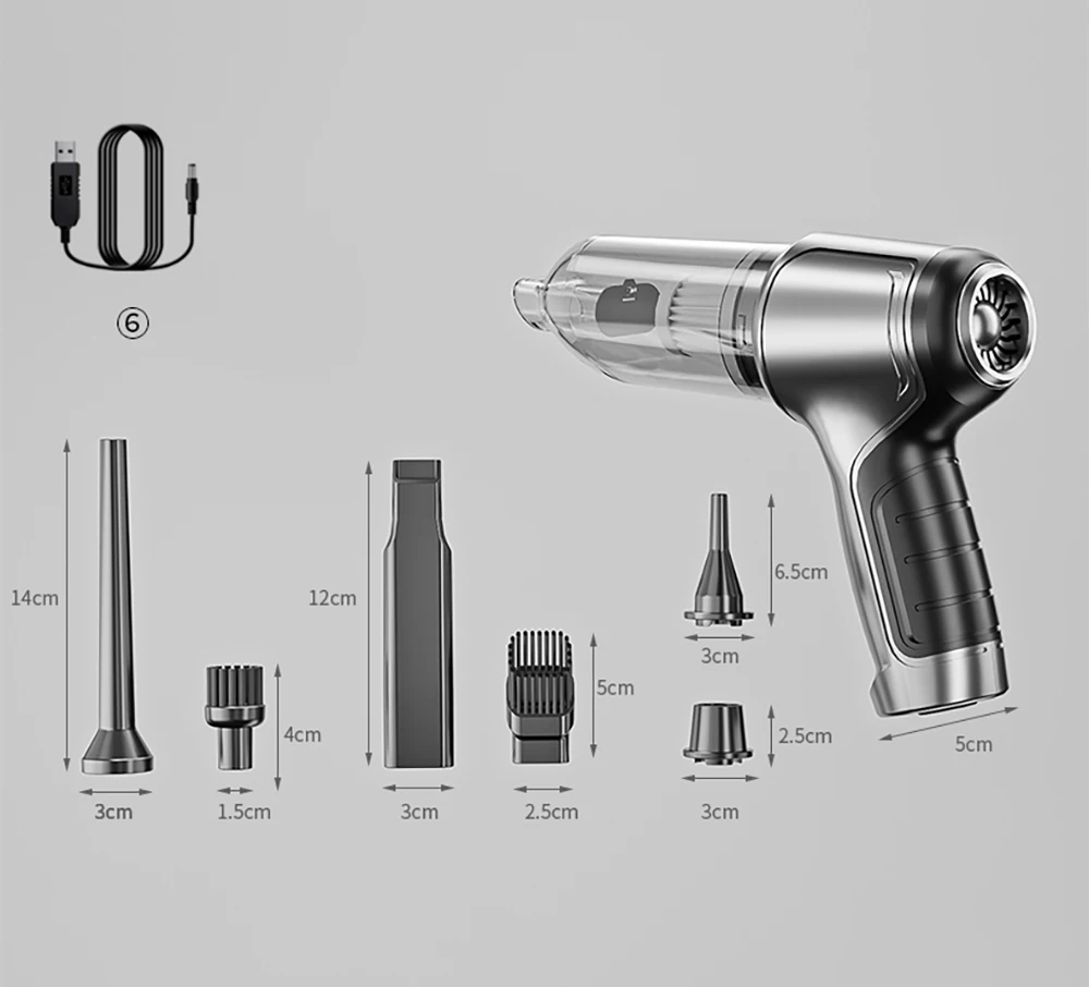 Car Vacuum Cleaner 95000PA Strong Suction Handheld Wireless Vacuum Cleaner for Car Household Portable Vacuum Cleaner Blower