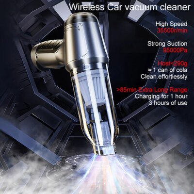 Car Vacuum Cleaner 95000PA Strong Suction Handheld Wireless Vacuum Cleaner for Car Household Portable Vacuum Cleaner Blower - Image 2