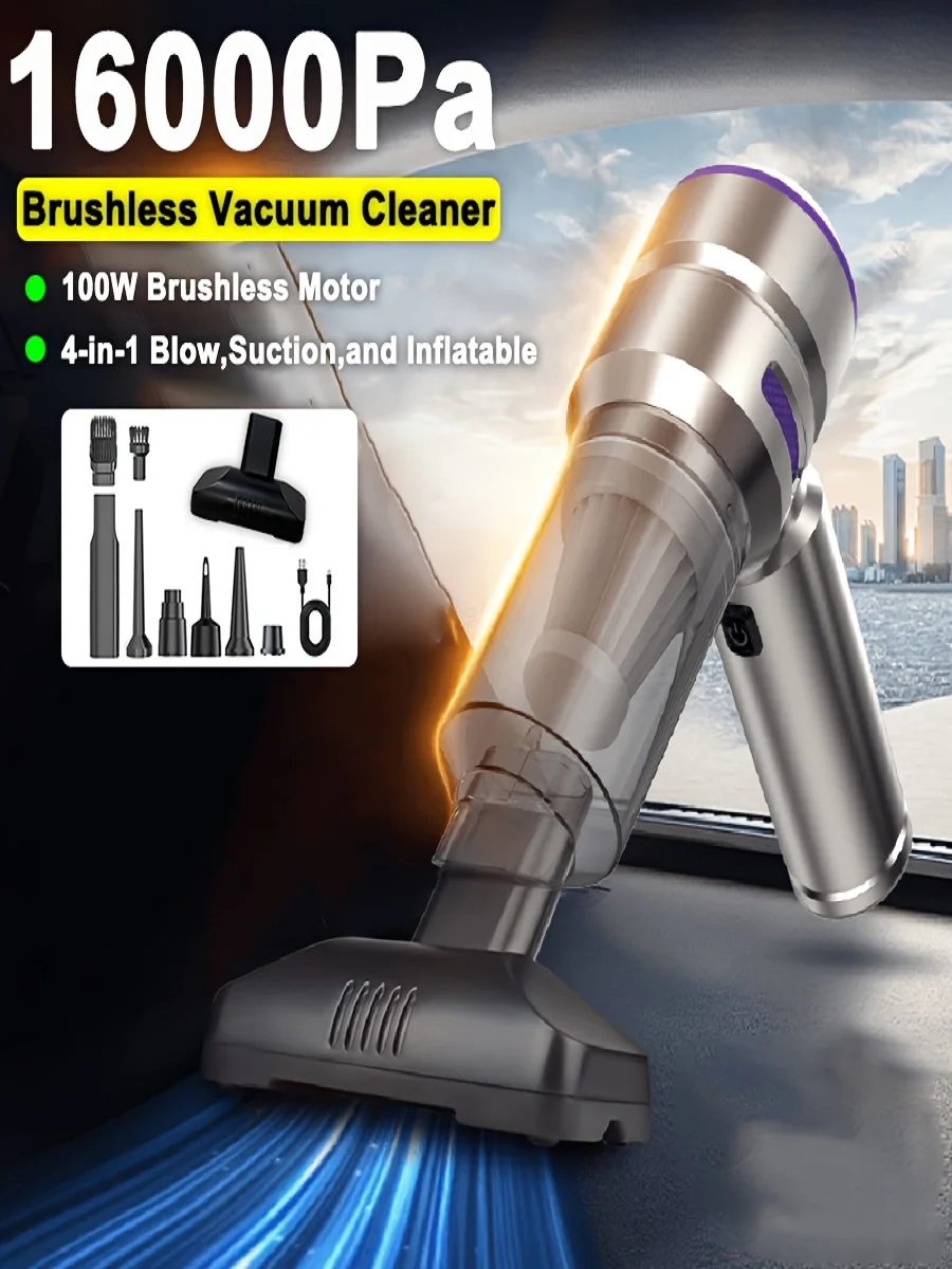 Car Vacuum Cleaner Portable Handheld Wireless Brushless Motor Cleaning Machine Powerful Air Duster for Home Appliance