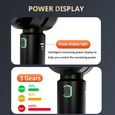 CENRR 998000PA Car Vacuum Cleaner Portable Powerful HandHeld Car Cleaner Dust Display Lamp Strong Suction Air Gun - Image 3