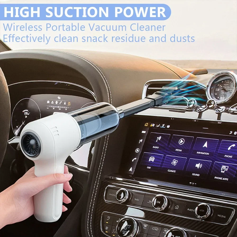 Car Vacuum Cleaner Wireless Portable Vacuum Cleaner For Car 95000PA High Power Mini Handheld Car Vacuum Cleaner Blower 2 in 1