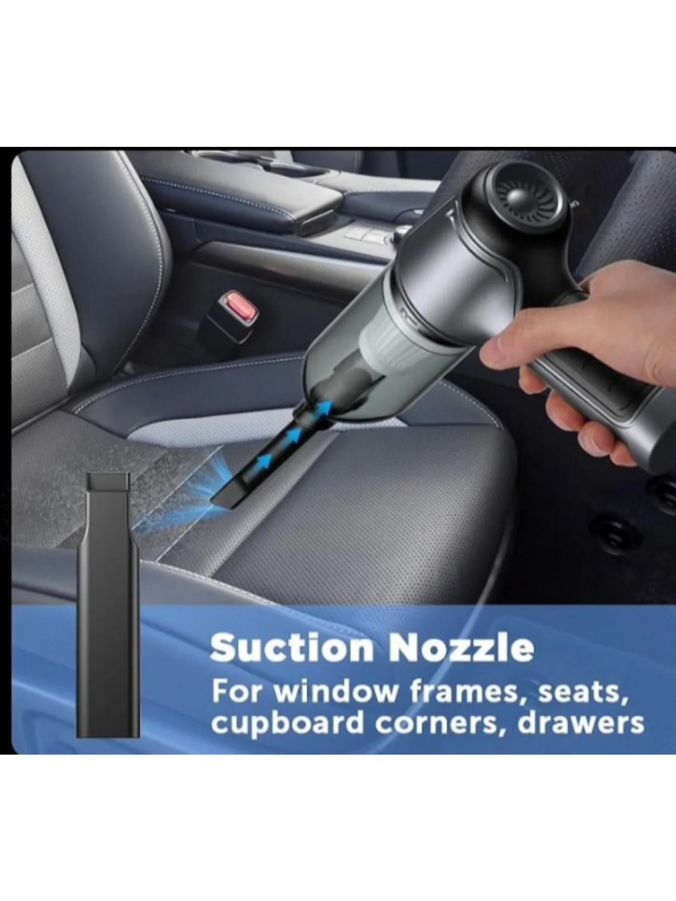 Car Vacuum Cleaner Wireless Portable Vacuum Cleaner 95000PA Strong Suction Handheld Mini Cleaner High Power Blower for Car Home