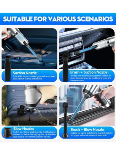 Car Vacuum Cleaner Wireless Portable Vacuum Cleaner 95000PA Strong Suction Handheld Mini Cleaner High Power Blower for Car Home - Image 2