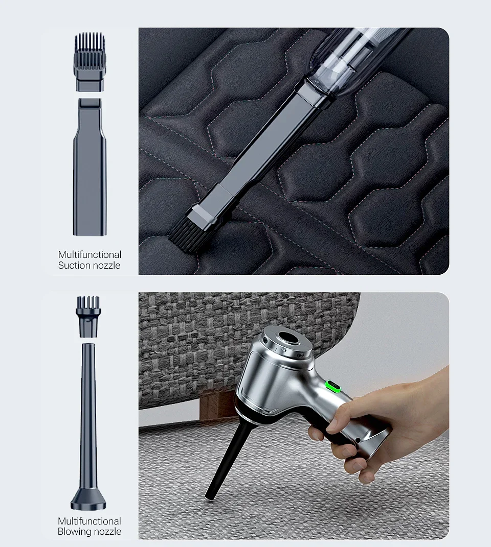 SZUK Car Vacuum CIeaner 638000Pa Wireless Mini Handheld Cleaning Machine Powerful Portable Blower Vacuum Cleaner for Car Home