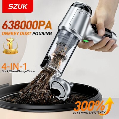 SZUK Car Vacuum CIeaner 638000Pa Wireless Mini Handheld Cleaning Machine Powerful Portable Blower Vacuum Cleaner for Car Home - Image 3