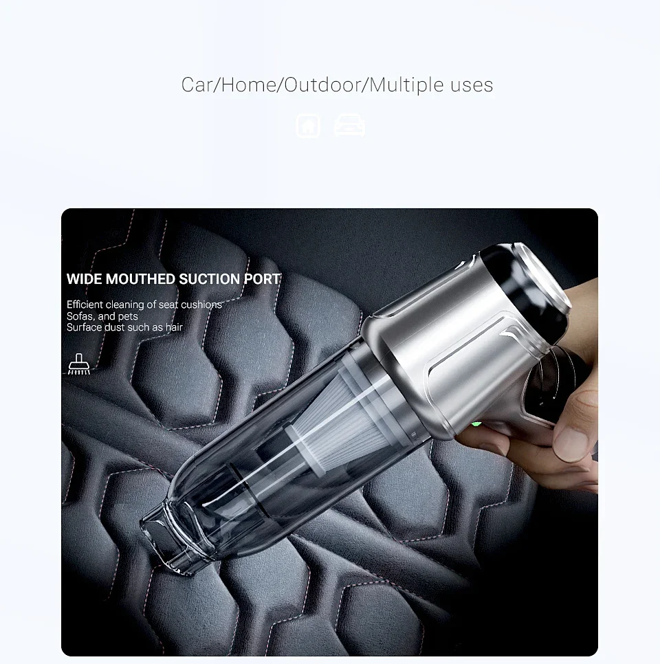 SZUK Car Vacuum CIeaner 638000Pa Wireless Mini Handheld Cleaning Machine Powerful Portable Blower Vacuum Cleaner for Car Home