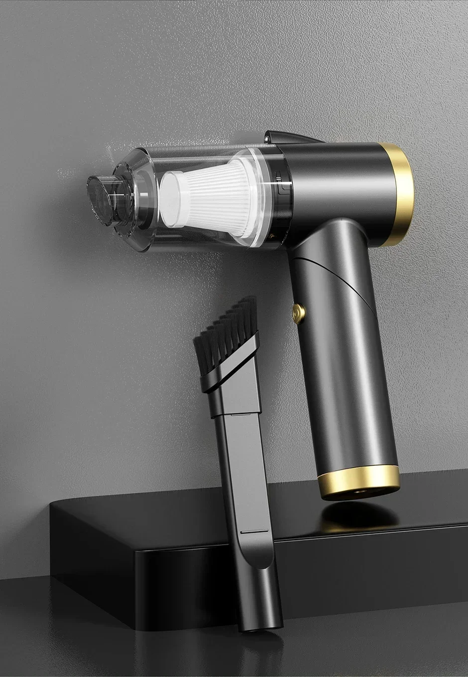 Cordless Car Hoover Foldable 9000PA Wireless Vacuum Cleaner 4000mAh Mini Dust Collector 120W USB Powered for Vehicle Home Office