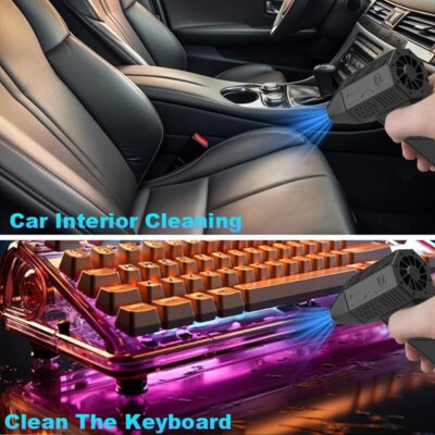 Mini Electric Air Duster Turbo Jet Fan Electric Air Duster with 3 Gear Adjustable For Home Car Computer Cleaning Blower Tool - Image 4