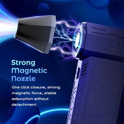 Mini Electric Air Duster Turbo Jet Fan Electric Air Duster with 3 Gear Adjustable For Home Car Computer Cleaning Blower Tool - Image 2