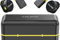 Wireless Lavalier Microphone 200m Pickup 32 Hours Recording For iPhone 15 14 13 /Android/Youtube/Live Streaming Record Interview