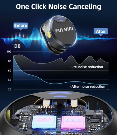 Wireless Lavalier Microphone 200m Pickup 32 Hours Recording For iPhone 15 14 13 /Android/Youtube/Live Streaming Record Interview - Image 3