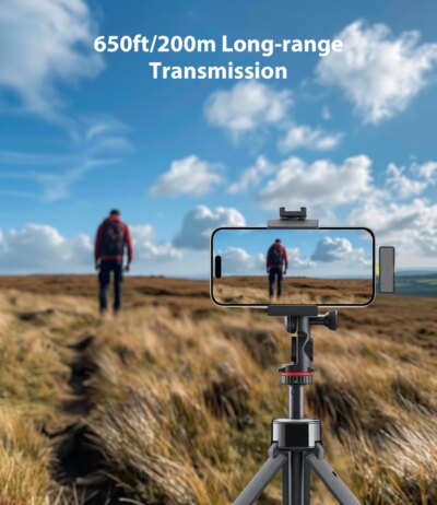 Wireless Lavalier Microphone 200m Pickup 32 Hours Recording For iPhone 15 14 13 /Android/Youtube/Live Streaming Record Interview - Image 4